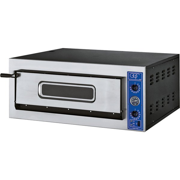 GGF GGF Four à pizza à chambre unique pour 4 pizzas Ø 360 mm, 6 kW, 1010 x 850 x 420 mm (l x p x h); 101x85x42 cm (lxPxH); argenté/noir