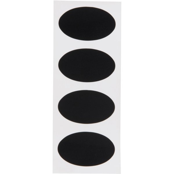 Set di 8 mini lavagnette autoadesive - Forma ovale Securit; 8x4.5 cm (LxH); nero