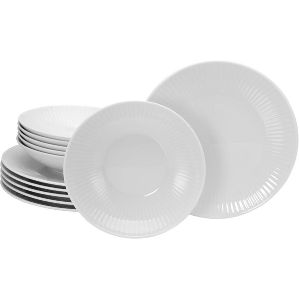 Valencia oro - servizio da tavola 12 pezzi CreaTable; bianco