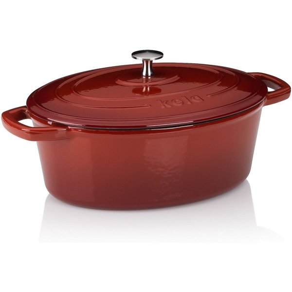 kela Casseruola Calido in ghisa; 29x23x11 cm (LxLxH); rosso; ovale