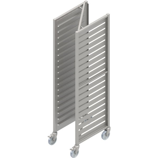 Stalgast Chariot à glissières PRO GN 2/1; 60x67x180 cm (lxPxH); argenté