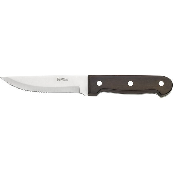 4x Pintinox Couteau à steak P.WOOD; 28 cm (L); argenté, Poignée brun; 4 pièce(s) / Lot