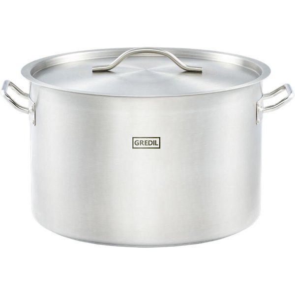 Gredil Cocotte Eco avec couvercle; 32.6 l, 40x26 cm (ØxH); argenté