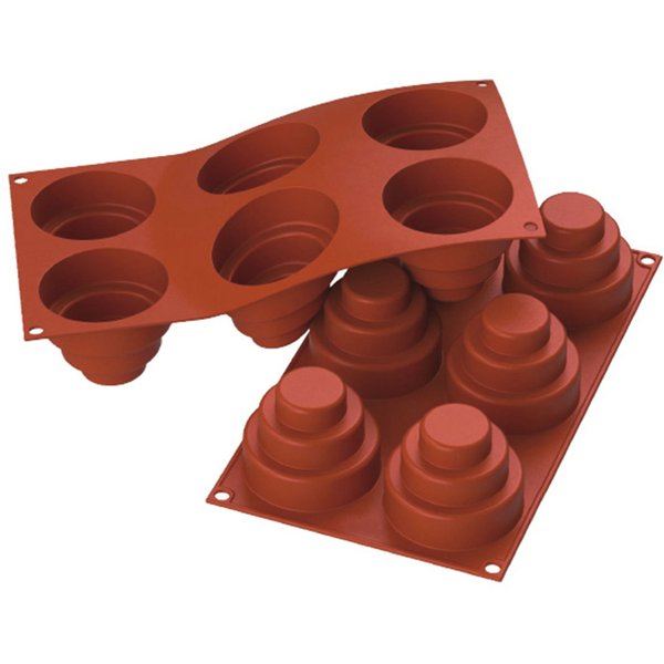 Schneider Stampo in silicone per mini torte; 177 ml, 30x17.5x7 cm (LxLxH); rosso