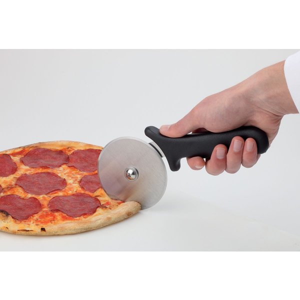 Rotella taglia pizza Major APS; 10x23x10x2 cm (ØxLxLxH); nero/acciaio inox; rotonda