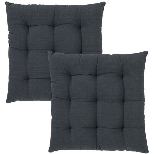 Coussin de chaise Louie 2P Svanefors; 40x40 cm (lxL); gris; uni; 2 pièce(s) / Lot