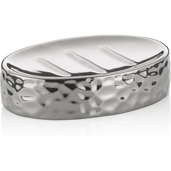 Porte-savon Sterling Céramique argenté brillant 12.00cm X 8.50cm X 3.00cm kela; 8.5x3 cm (lxH); argenté; ovale