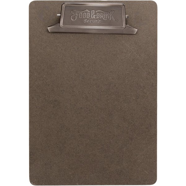 Portamenu Vintage con clip in acciaio inox Securit; 17x24.5 cm (LxH); marrone