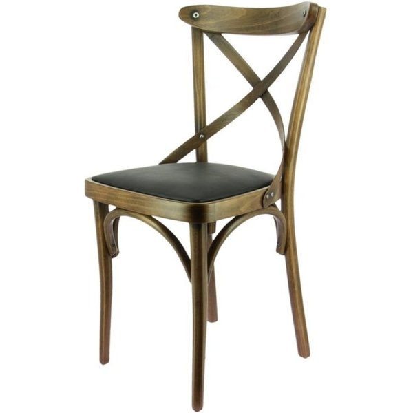 2x Ligne CHR Chinon Chaise Assise Pu - Ceruse Fonce Pu Noir; 65x46x98 cm (lxPxH); brun; 2 pièce(s) / Lot