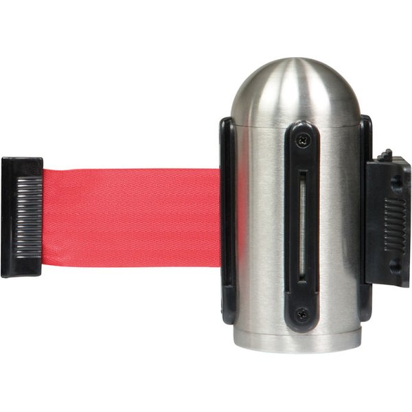 Gancio a parete per Nastro in nylon Estensibile Rosso 205cm - Kit di fissaggio incluso Securit; 6x0.4x14x0.4 cm (LxLxHxP); rosso