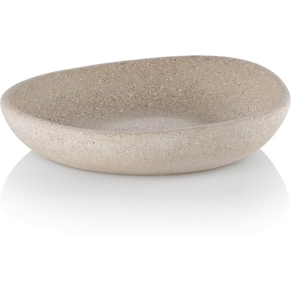 kela Porte-savon Roda, ciment; 11x2.5x12 cm (lxHxP); beige; ovale