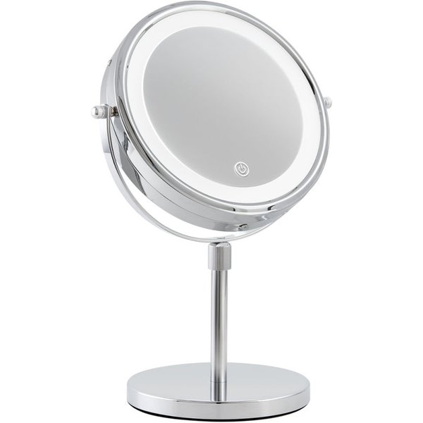CORBY Miroir grossissant à poser Winchester avec éclairage LED; 13.5x22.5x41.5x13.5 cm (LxlxHxP); chromé