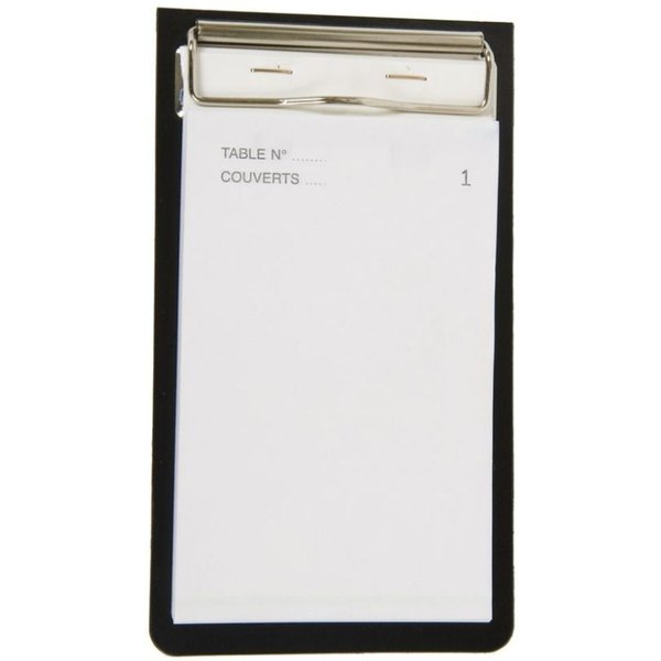 Porte-bloc maître d'hôtel en similicuir noir METAFICH; 19x11x19 cm (LxlxH); noir