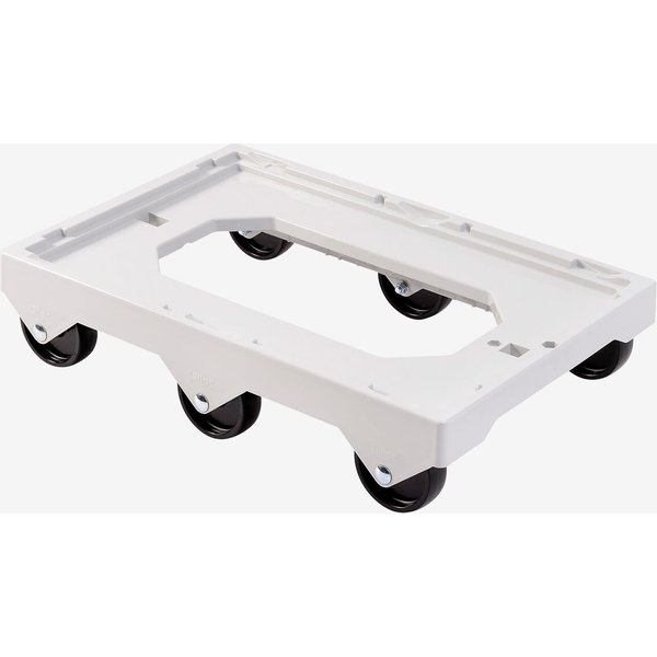 GILAC Socle rouleur 6 roulettes et axe acier; 41.4x61.3x13.5 cm (lxPxH); gris