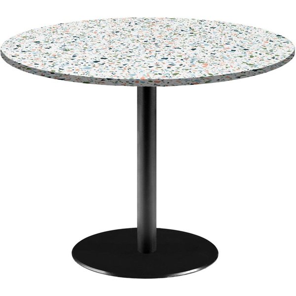 Tavolo Roma XL rotondo - laminato pietra RestooTab; 75x120 cm (HxØ); multicolore/terazzo; rotonda
