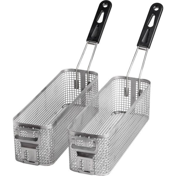 Stalgast Set de 2 paniers à friture pour friteuse 10 l; 10.5x35x11 cm (lxPxH); argenté/noir