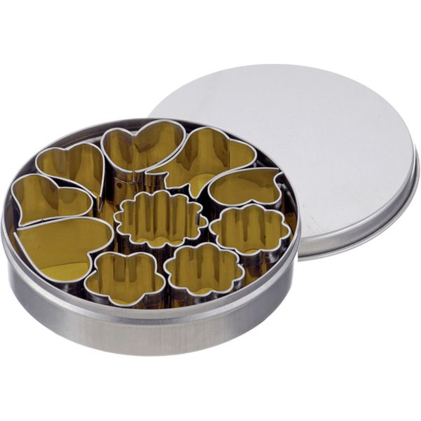 Schneider Jeux d'emporte-pièces décoratifs Formes mixtes; 2 cm (H); inox