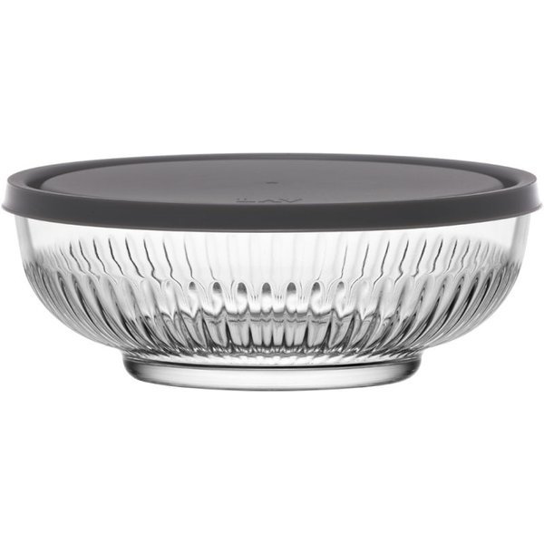 6x van Well Schale Tokyo mit Deckel 17cm; 880 ml, 17x17x17x6.3 cm (LxLxØxH); trasparente; rotonda; 6 pz. / Pacco