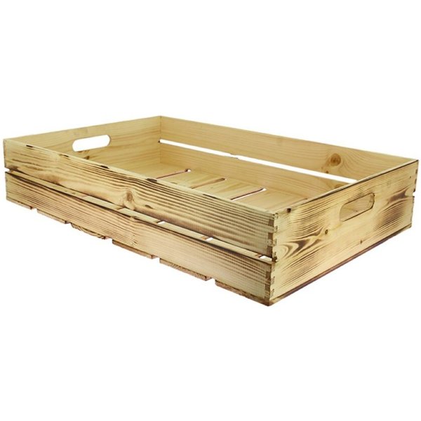 Fresca Cagette Rectangle Gm Pin Vernis Effet Brule 60X40X12 Fsc Prolinea; 41x61x61 cm (lxHxP); beige; 5 pièce(s) / Lot