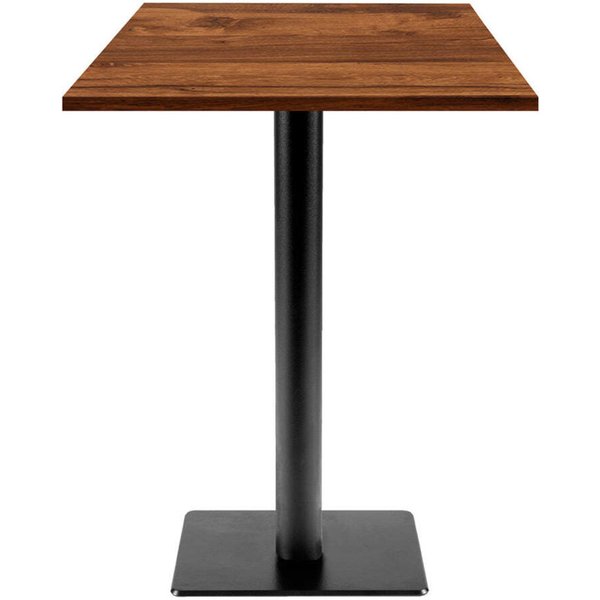 RestooTab Tavolo alto Milan T quadrato - laminato legno; 60x60x113 cm (LxLxH); Piano tavolo quercia wenge, struttura nero; quadrata