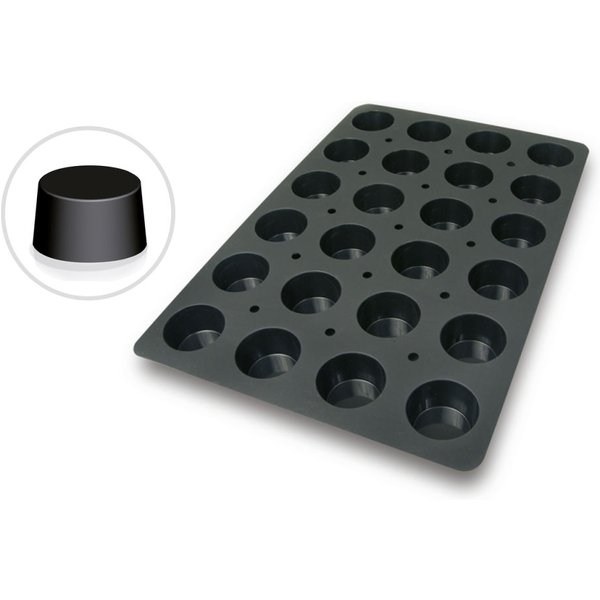 Schneider Moule à muffin en silicone; 12.2 cl, 60x40x6.9x3.9 cm (LxlxØxH); noir