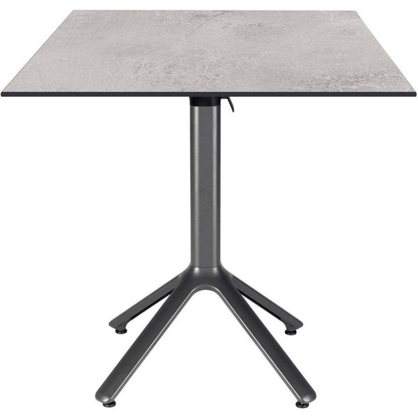 Table pliable Nemo pour intérieur/extérieur 70x70 RestooTab; 70x70x74 cm (LxlxH); Plateau gris clair, Structure gris foncé; carré(e)