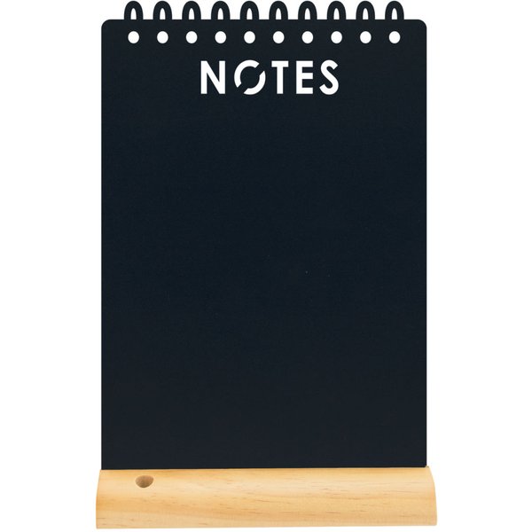 Ardoise de table - notes - socle en bois - feutre-craie inclus Securit; 21x33.5 cm (lxH); noir
