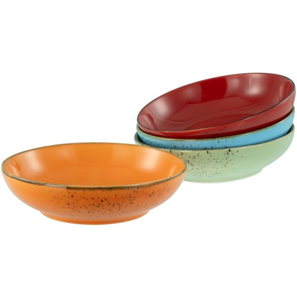 4x CreaTable Set Poké Bowls 4 pièces Nature Collection; 0.95 l, 22.5x6 cm (ØxH); rouge/orange/vert/bleu; rond(e); 4 pièce(s) / Lot