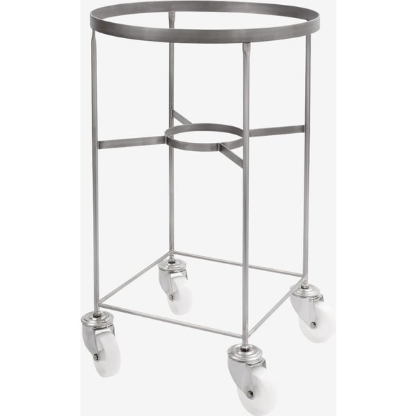 GILAC Chariot de transport inox pour bac grand volume hémisphérique 75 L; 75000 ml, 55x83x83x55 cm (lxPxHxØ); gris