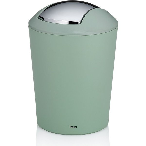 kela Poubelle à bascule Marta en matière plastique; 1.7 l, 15x21 cm (ØxH); vert