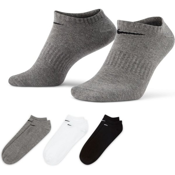 Everyday Lightweight No-Show Training Socks (3 Pairs) M