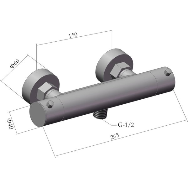 Saniclear Copper thermostatische douchekraan koper geborsteld
