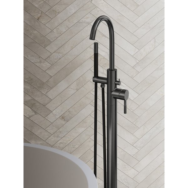 Saniclear Iron Stripes Pro vrijstaande badkraan verouderd ijzer - gunmetal