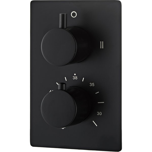 Saniclear Nero complete inbouw thermostaatkraan zwart