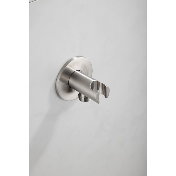 Saniclear Plus handdouche houder met wateraansluiting RVS