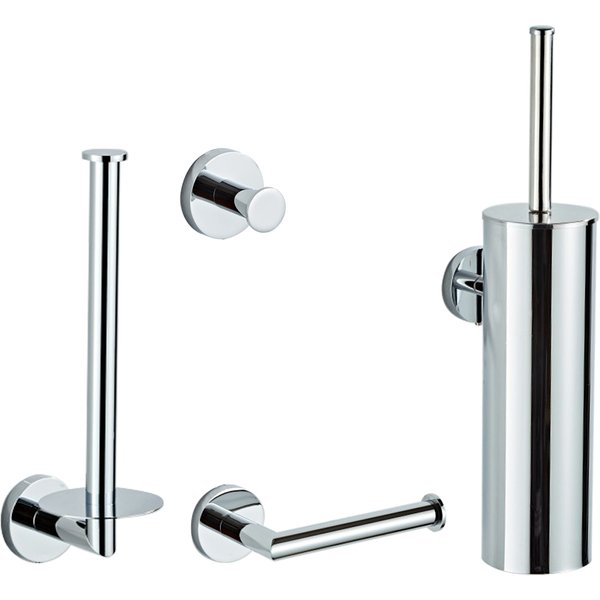 Saniclear Talpa toilet accessoiresset 4-delig chroom
