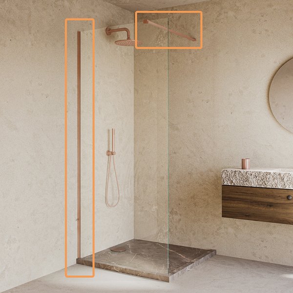 Saniclear Copper Redro profielset geborsteld koper