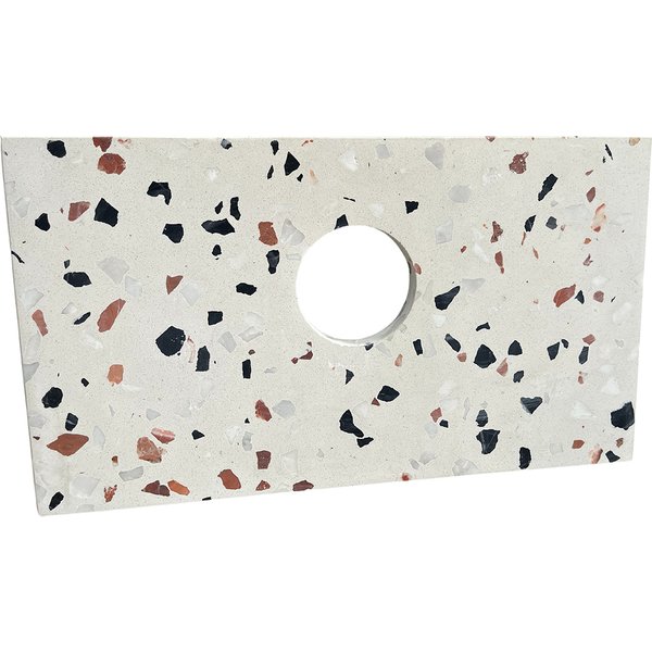 Saniclear Micro fonteinblad 39x22cm terrazzo