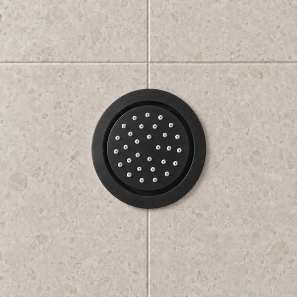 Saniclear Nero inbouw massage jet rond zwart mat