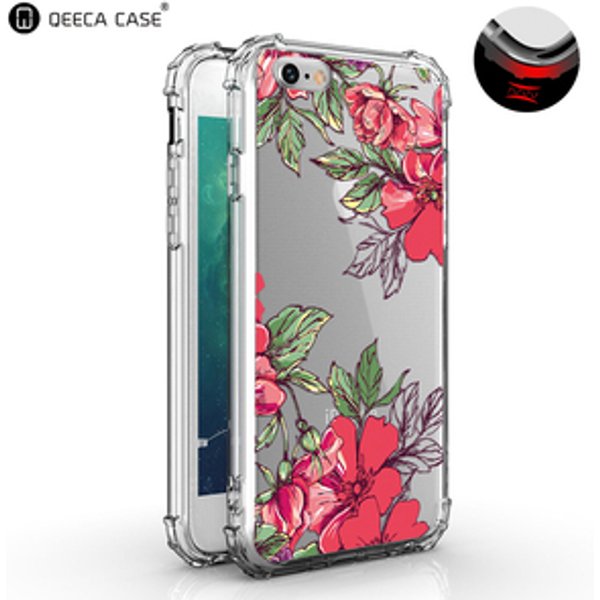 Floral Design Shockproof TPU Case for iPhone