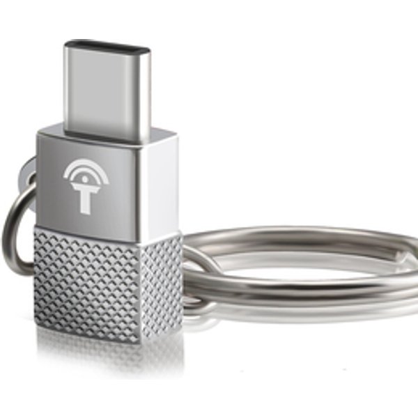 Zinc Alloy USB 3.1 Type-C to Micro USB Adapter with Keychain