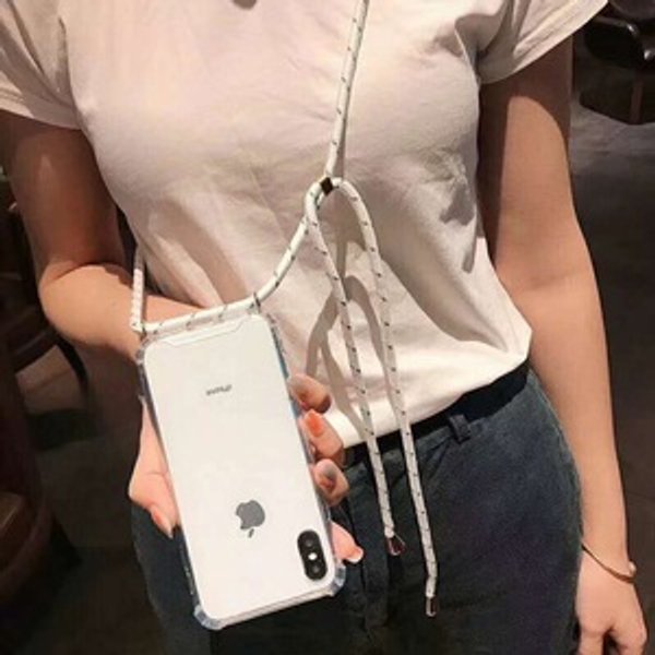 Clear Shockproof Crossbody Phone Case for iPhone 7/8/X/XS/XR