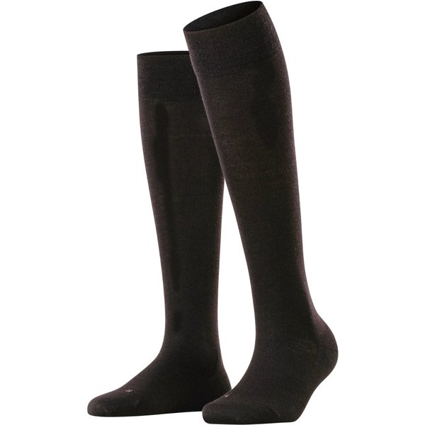 Dames kniekousen van merino wol - Black - 39-42