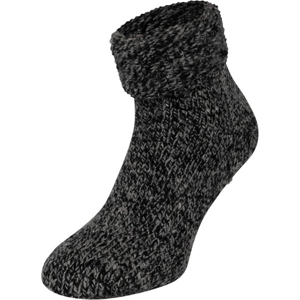 Wollsocken mit Antirutsch – Schwarz – 39-42