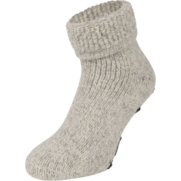 Wollensocken mit Antirutsch – Grau – 43-46