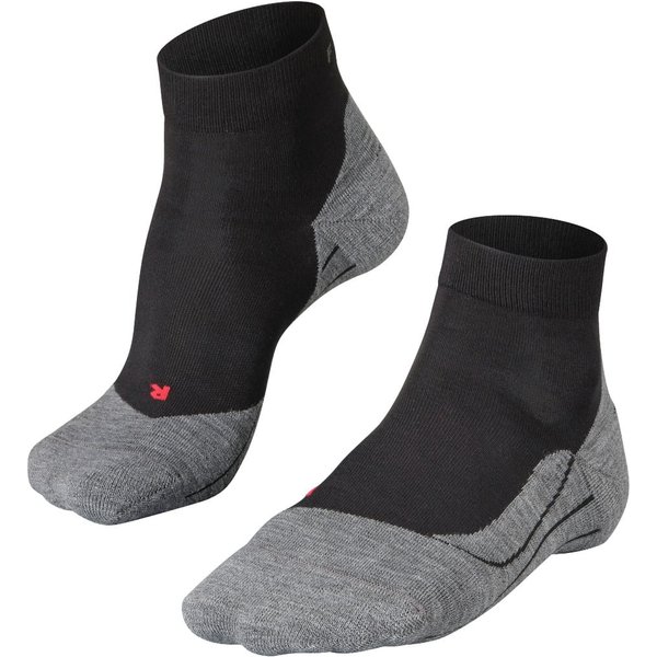 RU4 kurze Herren Laufsocken – Schwarz – 49-50