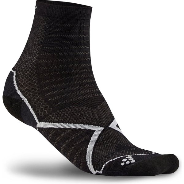 Laufsocken mit nachhaltiger Wollmischung – Schwarz Weiß – 46-48
