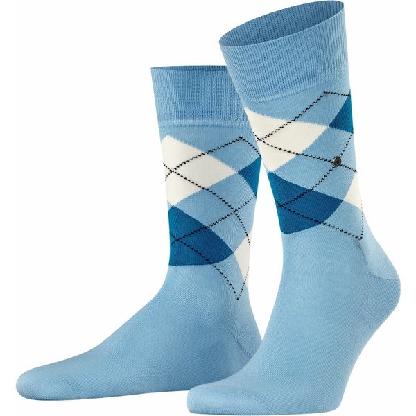 Manchester Herrensocken mit Rautenmuster – Lagoon – 40-46