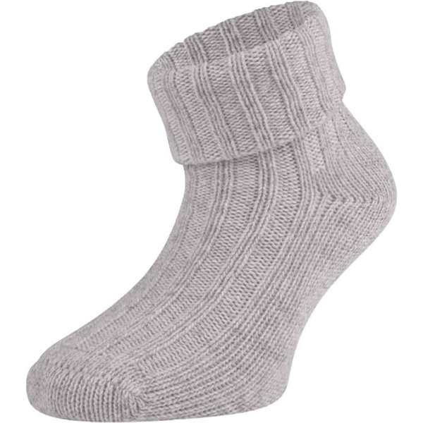 Babysocken aus biologischer Wolle – Hellsilber mel. – 13-14