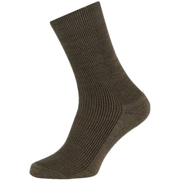Wollherensocken mit Frotteesohle – Khaki – 45-47